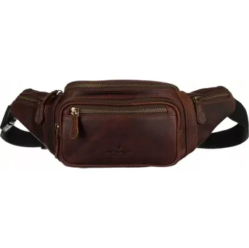 Ledvinka Pánská kožená ledvinka tmavě hnědá - Peterson Nigel hnědá