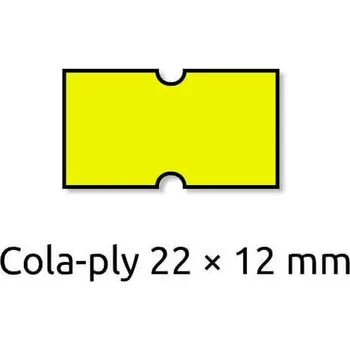 Speciální papír Cenové etikety REFLEXNÍ ŽLUTÉ, 8 míst 22*12 mm - 6 ks