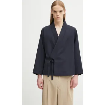 Dámské sako Vlněné sako Kenzo Kimono, XL, námořnická modř, 59X