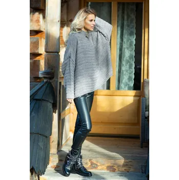 Dámský svetr TopMode Řádkovaný maxi svetr s vlnou 596549