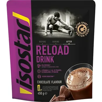 Iontový nápoj Isostar 450g powder after sport reload čokoláda