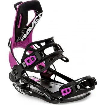 Vázání na snowboard Raven Rage FT360 fialové/černé, M