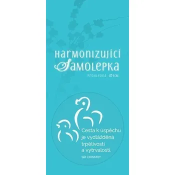 Harmonizující samolepka průhledná "Cesta k úspěchu je vydlážděná trpělivostí a vytrvalostí." průměr 5 cm