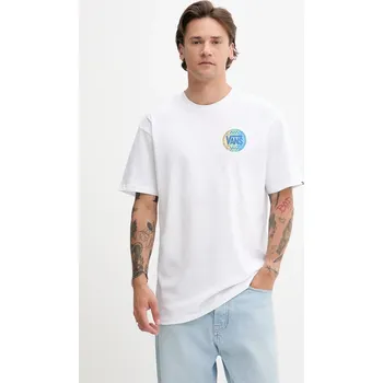 Pánská móda Bavlněné tričko Vans VN000M6RWHT1 bílá 00X, vel. S