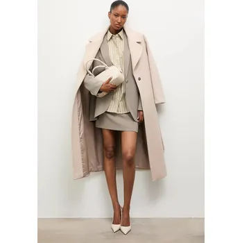 Dámský kabát Vlněný kabát Answear.LAB WA23..KPD010 béžová 80X, vel. XL
