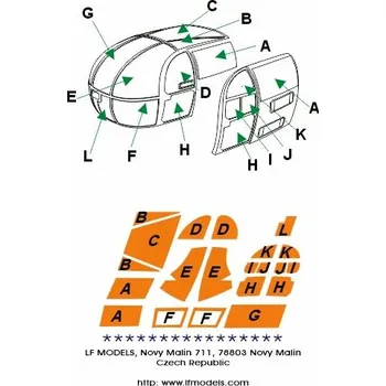 Plastikový model 1/72 Canopy mask Alouette III