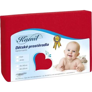 Prostěradlo Bellatex Dětské jersey - 60 × 120 cm - červená
