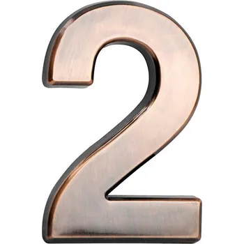 MagicHome číslo ´2´, domové, s lepiacou páskou, bronzové, 70x100 mm, 2212490