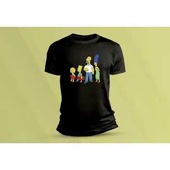 Dětské bavlněné tričko Simpsonovi 2. Černá velikost 152 (12-13 let)