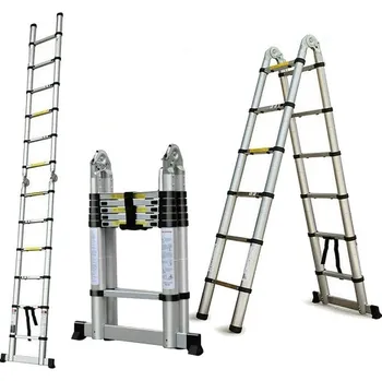 Železářství Teleskopické štafle 3,8m - hliníkové s kloubem