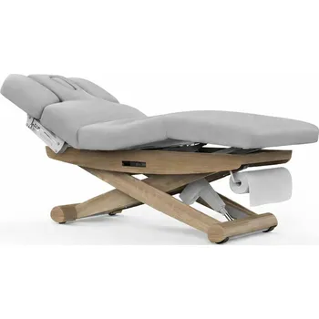 Masáž SPA Wellness lehátko LUNA ARM PLUS E3 - s vyhříváním a audio/vibračním systémem, teak/světle šedá