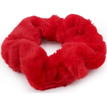 Náramek Gumička do vlasů minky, střední, 4 červená