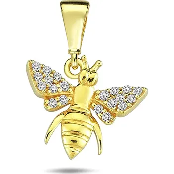 Přívěsek Lillian Vassago Zlatý přívěsek se zirkony, včela LLV98-GP030