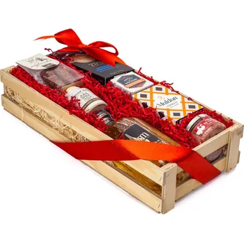 Dárkový potravinový koš Dárková bedýnka Manažer s rumem