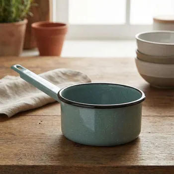 Hrnec Smetanový rendlík smaltovaný Altom Design šalvějový s tečkami 1,0 l K3