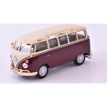 autíčko Volkswagen T1 Samba Minibus 1962 červená krémová 1:43 - Cararama VW T1 Samba - kovový model