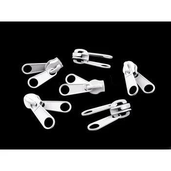 Zip Jezdec ke spirálovým zipům oboustranný No 10, střední, 2 bílá