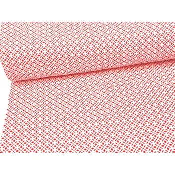 Mirtex Plátno DOMESTIK 145/21363-7 Vzor Ornament Červený šíře 150cm Velkoobchod Ceník: VELKOOBCHOD: po celých rolích, bez odvíjení