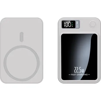 Powerbanka MagSafe, bezdrátová Powerbanka 5000mAh - Bílá