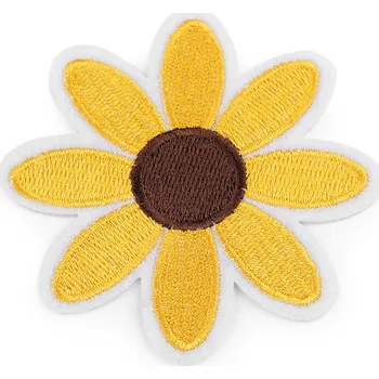 Velká nažehlovačka květ, malé, 8 žlutá