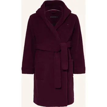 Dámský župan Tommy Hilfiger Dívčí Župan Sherpa S Kapucí, tmavě červená, L