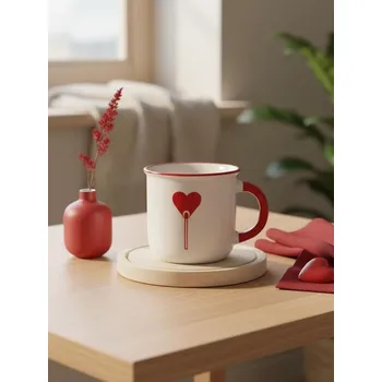 Sinsay - Hrnek s valentýnským motivem - bílá - 376GJ-00X - 376GJ-00X-ONE