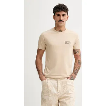 Pánské tričko Bavlněné tričko Kenzo FF55TS5254SO.11 béžová 80X, vel. M