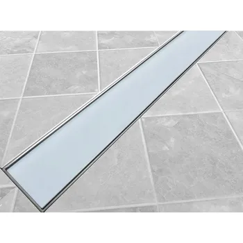Sprchový žlab MEXEN WHITE GLASS, skleněný kryt (60 cm)