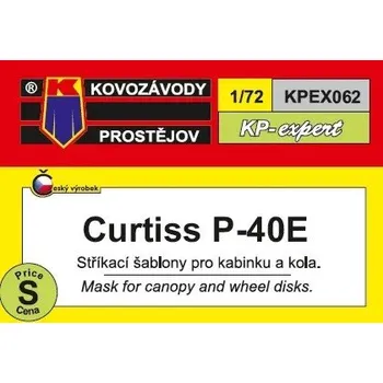 Plastikový model 1/72 Canopy&wheel mask Curtiss P-40E