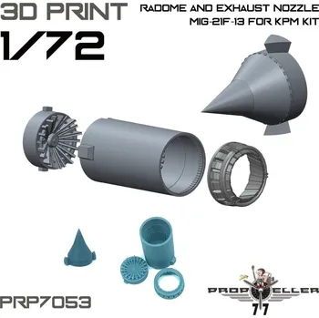 Plastikový model 1/72 MiG-21F-13 radome & exhaust nozzle (KPM)