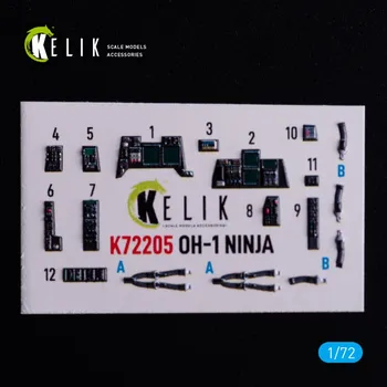 Plastikový model 1/72 OH-1 NINJA - interior 3D (AOSHIMA)