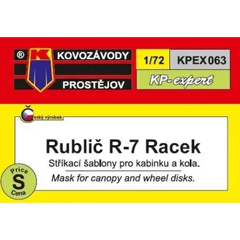 Plastikový model 1/72 Canopy&wheel mask R-7 Racek