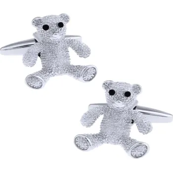 Manžetový knoflíček Gaira Manžetové knoflíčky Medvídek 392318, Barva stříbrná