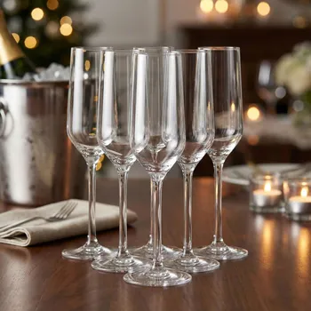 Sklenice Sklenice na šampaňské RUBIN 220 ml 6 ks.