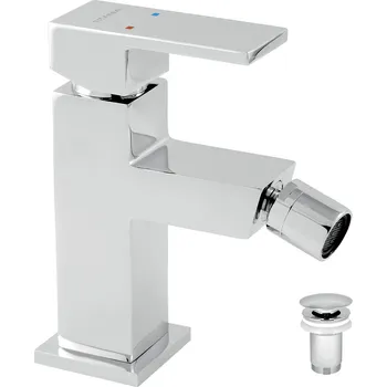 Bidetová baterie s výpustí Titania CUBE chrom