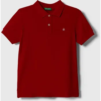 Dětská móda Dětská bavlněná polokošile United Colors of Benetton 3089C300Q.G.NOS.9BYX červená 33X, vel. 122