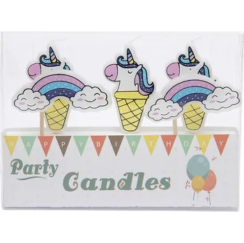 Svíčka Dortové svíčky Jednorožec & Duha