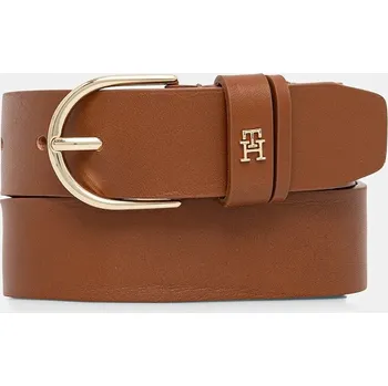 Opasek Kožený pásek Tommy Hilfiger AW0AW17757 hnědá 82X, vel. 85