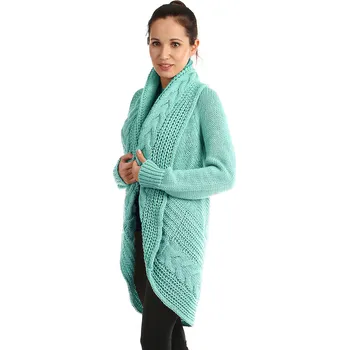 Dámský svetr TopMode Dámský pletený jednobarevný kardigan bez zapínání 565338