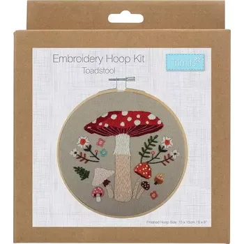 Textilie Sada na vyšívání Muchomůrka (Embroidery Hoop Kit Toadstool)