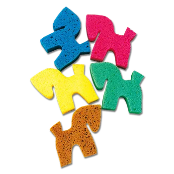 Čištění pro koně Houba kone tvar kone Waldhausen mix barev Barva: Modrá mix barev