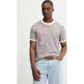 Pánské oblečení Tričko Desigual ARENYS 25WMTK30 růžová 03A, vel. XL
