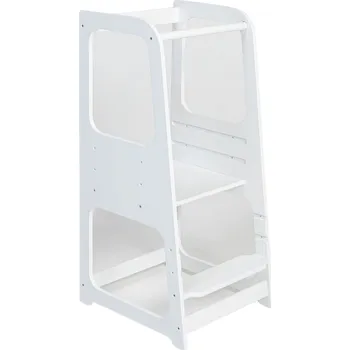 učicí věž Montessori House Bed Montessori učící věž – bezpečný krok k samostatnosti dětí-Bílá