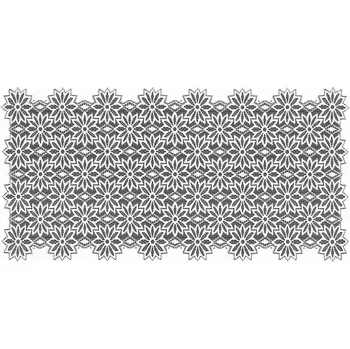 ubrus Žakárový běhoun vzor 25013 60x120cm obdélníkový, krémově bílý, silná příze
