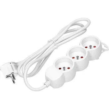 Napájecí kabel Prodlužovací Kabel přívod Virone 1,5 m, 3 ks, bílý
