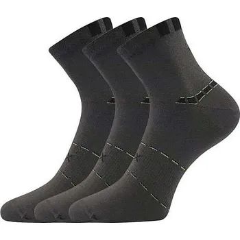 Pánské ponožky VOXX Ponožky pánské sportovní slabé REXON 02 bavlněné TMAVĚ ŠEDÉ (3&nbsp;páry) 43-46 119751