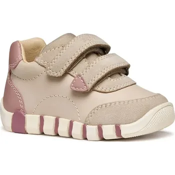 Dívčí tenisky Dětské kožené tenisky Geox IUPIDOO B5658C.0CL22.18.26 růžová 03X, EUR 24