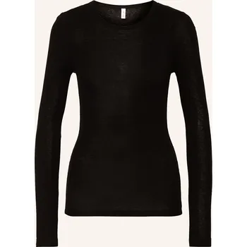 Dámské tričko Samsøe Samsøe Dámské Tričko S Dlouhým Rukávem Sadou, černá, 40