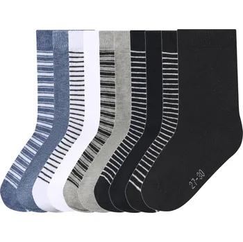 lupilu® Dětské ponožky s BIO bavlnou, 10 párů (šedá/černá, 27-30)