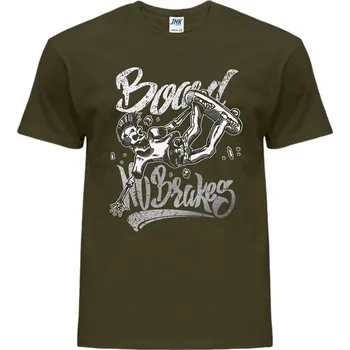 Pánské oblečení panske_levne_tricko_potisk_skejtak Barva: Khaki, velikost: M